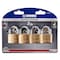 Brinks Keyed Alike Padlock, Brass, 40mm, High Security 4 PK 171-40401 - alternate 3